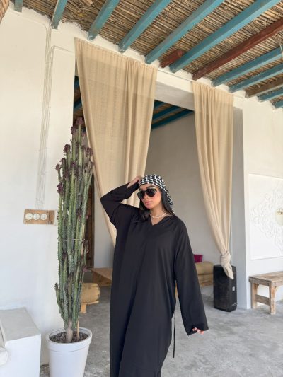 مانتو کفتان نخ مشکی
